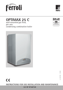Manual Ferroli Optimax 25 C Central Heating Boiler