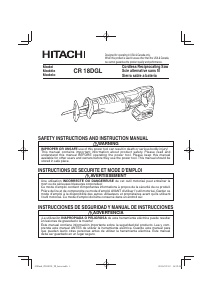 Manual Hitachi CR 18DGL Reciprocating Saw