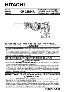 Handleiding Hitachi CR 18DMR Reciprozaag