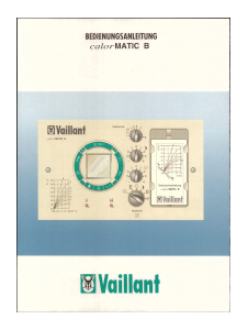 Bedienungsanleitung Vaillant calorMATIC B Thermostat