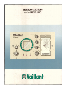 Bedienungsanleitung Vaillant calorMATIC BW Thermostat