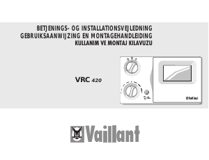 Brugsanvisning Vaillant VRC 420 Termostat