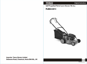 Handleiding Tesco PLM022013 Grasmaaier