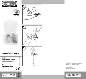 Handleiding Sensiplast IAN 110202 Oordoppen