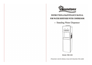 Manual Ramtons RM/338 Water Dispenser
