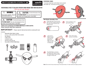 Manual Hasbro Spider-Man 3 Red to Black Mask and Web Blaster