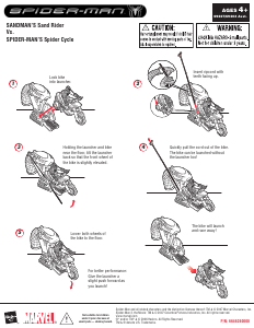 Manual Hasbro Spider-Man 3 Sandmans Sand Rider vs. Spider-Mans Spider Cycle