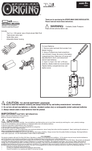 Manual Hasbro Spider-Man Origins Sonic Web Blaster
