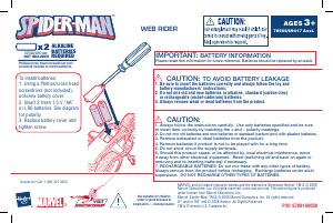 Manual Hasbro Spider-Man Web Rider