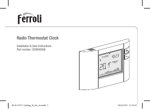 Manual Ferroli ZU0800009 Thermostat