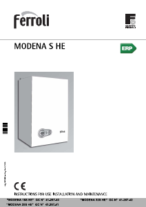 Manual Ferroli Modena 18S HE Central Heating Boiler