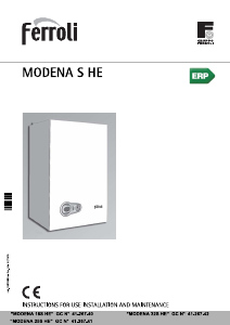 Manual Ferroli Modena 25S HE Central Heating Boiler