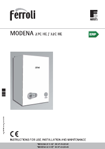 Manual Ferroli Modena 27 C HE Central Heating Boiler