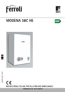 Manual Ferroli Modena 38 C HE Central Heating Boiler