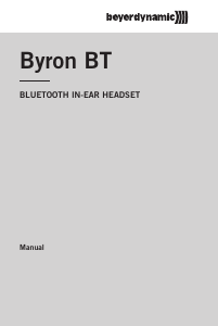 Manual Beyerdynamic Byron BT Headphone