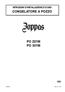 Manuale Zoppas PO301M Congelatore