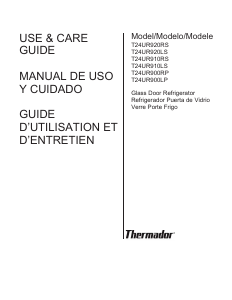 Mode d’emploi Thermador T24UR920RS Réfrigérateur