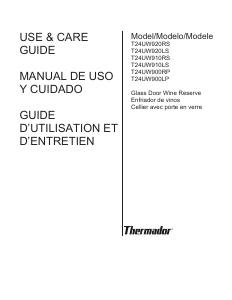 Manual de uso Thermador T24UW920LS Vinoteca