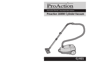 Manual ProAction CJ021 Vacuum Cleaner