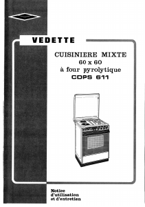 Mode d’emploi Vedette CDPS611 Cuisinière