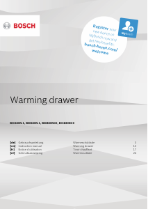 Manual Bosch BID830NC0 Warming Drawer