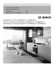 Manual de uso Bosch HDD80050UC Campana extractora