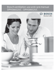Manual Bosch DPH30652UC Cooker Hood