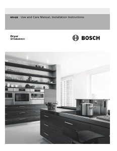 Manual Bosch WTG86400UC Dryer