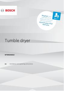 Manual Bosch WTW85469AU Dryer
