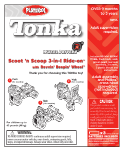 Manual Hasbro Tonka Scoot n Scoop
