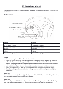 Manual Denver BTH-205 Headphone
