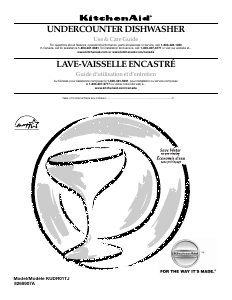 Mode d’emploi KitchenAid KUDR01TJBT0 Lave-vaisselle