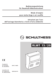 Mode d’emploi Schulthess RLWT Sèche-linge