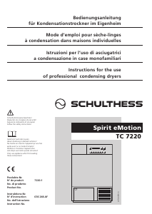 Manual Schulthess Spirit eMotion TC 7220 Dryer