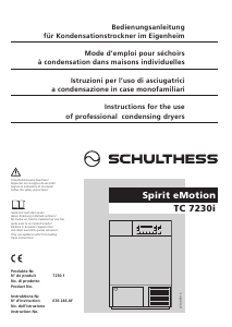 Manual Schulthess Spirit eMotion TC 7230i Dryer