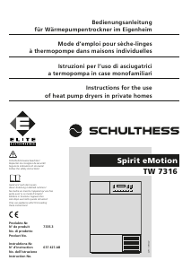Manual Schulthess Spirit eMotion TW 7316 Dryer