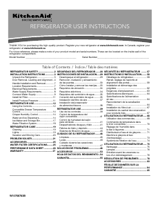 Manual de uso KitchenAid KRSC700HPS Frigorífico combinado