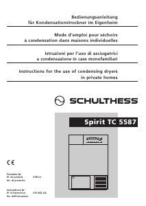 Manuale Schulthess Spirit TC 5587 Asciugatrice