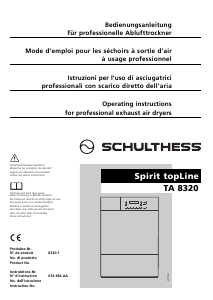 Manuale Schulthess Spirit TopLine TA 8320 Asciugatrice