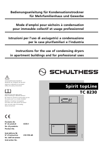 Bedienungsanleitung Schulthess Spirit TopLine TC 8230 Trockner