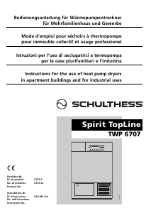 Manual Schulthess Spirit TWP 6707 Dryer