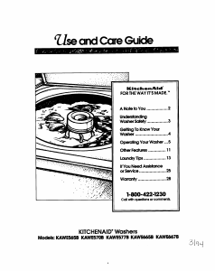 Handleiding KitchenAid KAWE565BWH0 Wasmachine