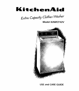 Manual KitchenAid KAWE742VWH0 Washing Machine