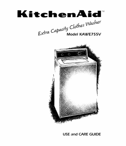 Manual KitchenAid KAWE755VAL0 Washing Machine
