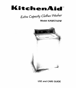 Bruksanvisning KitchenAid KAWE760WWH1 Tvättmaskin
