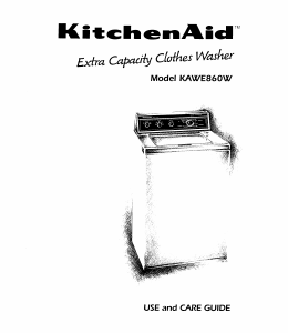 Manual KitchenAid KAWE860WAL3 Washing Machine