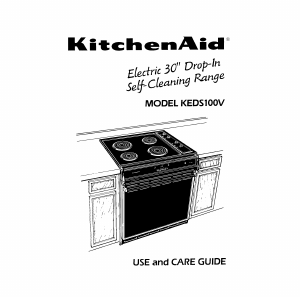 Manual KitchenAid KEDS100VWH0 Range