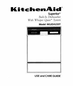Handleiding KitchenAid 4KUDA220TW0 Superba Vaatwasser