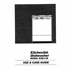 Handleiding KitchenAid KDB-21B Vaatwasser