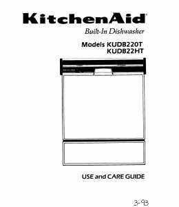 Manual KitchenAid KUDB220T4 Dishwasher